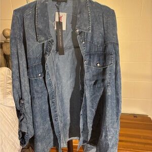 NWT Denim Button-Up Shirt